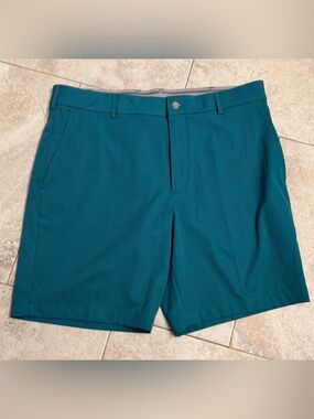 Walter Hagen Teal Flat-Front Golf Shorts